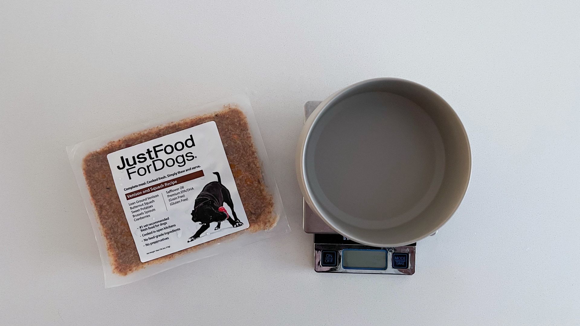 JustFoodForDogs Venison & Squash preparation